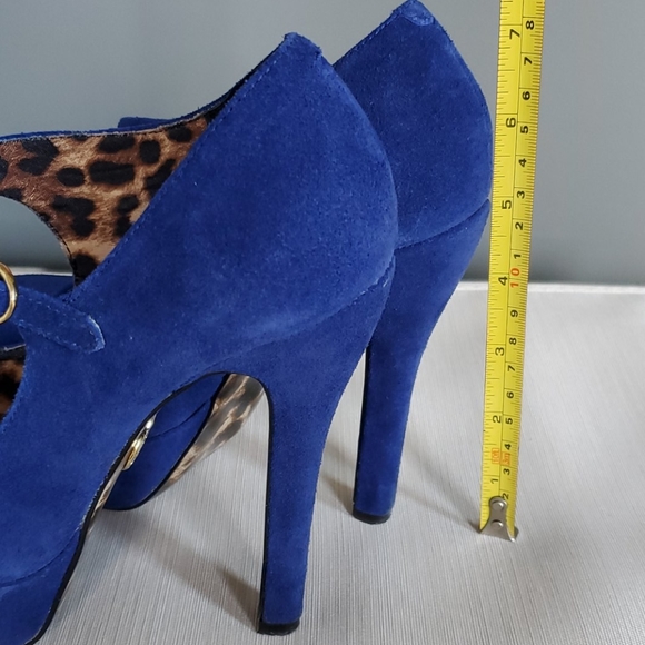 Betsy Johnson Blue "Suede" Shoes (Genuine Leather) - Picture 2 of 6
